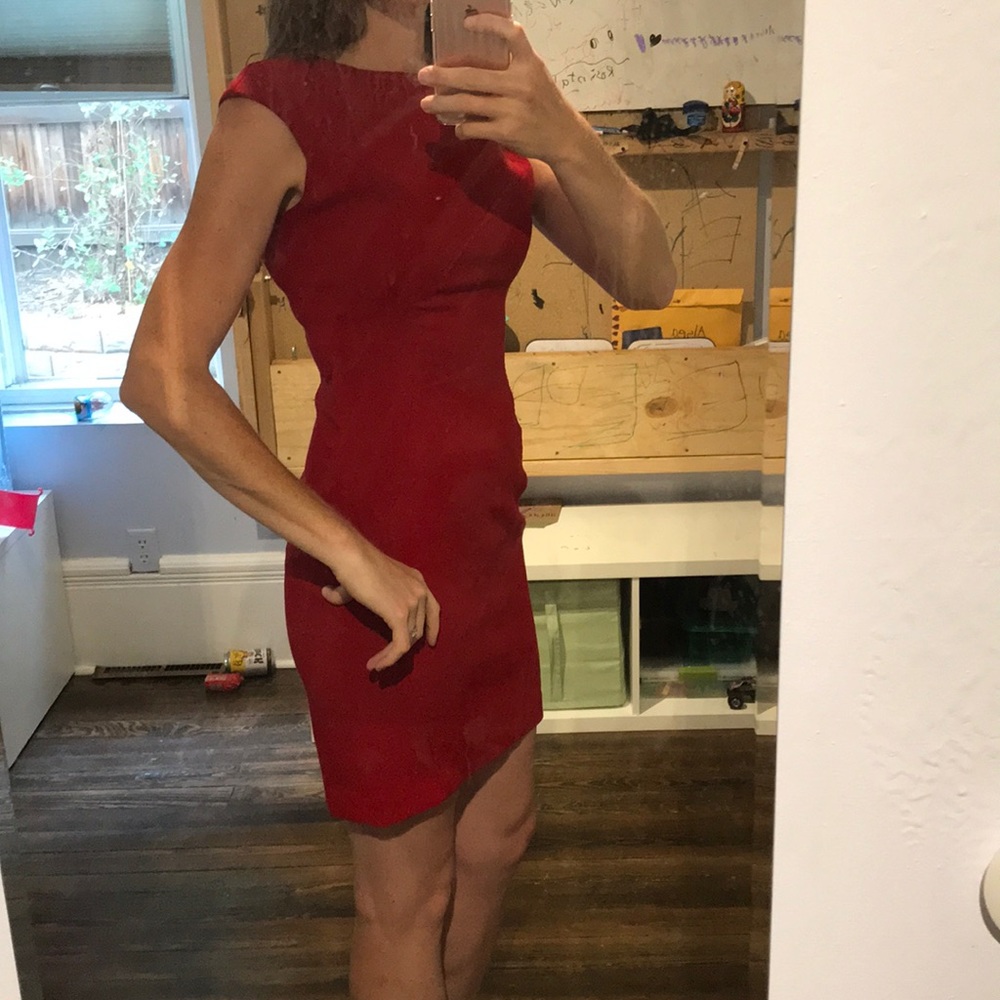 Limited red sheath dress